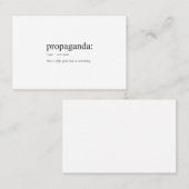 Wordのおもしろい定義:プロパガンダ 名刺 (正面/裏面)