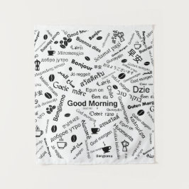 Wordのすべての言語でおはよう タペストリー