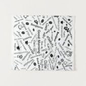 Wordのすべての言語でおはよう タペストリー (正面(横))