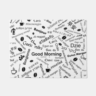 Wordのすべての言語でおはよう ドアマット