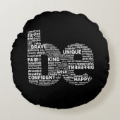 Wordやる気を起こさせる Cloud装飾用クッション ラウンドクッション (正面)