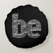 Wordやる気を起こさせる Cloud装飾用クッション ラウンドクッション (裏面)