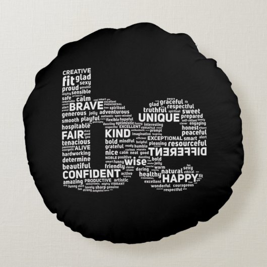 Wordやる気を起こさせる Cloud装飾用クッション ラウンドクッション (裏面)