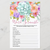 Wordスクランブルカラフルフローラブライダルゲーム (正面)