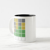 Wordパズルグリッドのマグカップ ツートーンマグカップ (正面左)