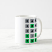 WordパズルMug for愛犬家 コーヒーマグカップ (正面右)