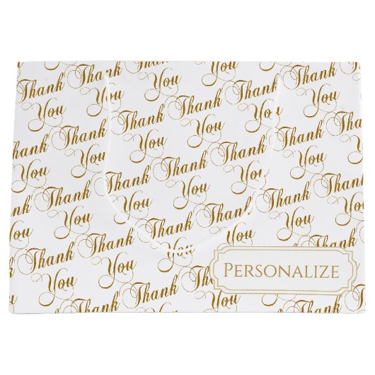 Wordパターンのスクリプトを作成して感謝 ラージペーパーバッグ (正面)