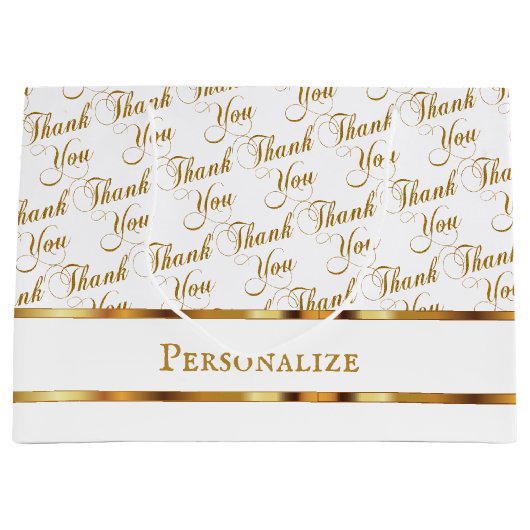 Wordパターンのスクリプトを作成しました – カスタム ラージペーパーバッグ (正面)