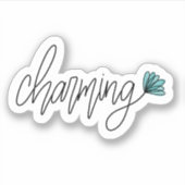 Wordフラワー魅力的ノートパソコン |ダイカットのシール シール (正面)