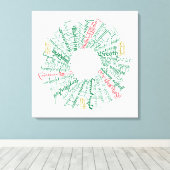 Wordリースキャンバス印刷 キャンバスプリント (インサイチュ (ウッドフロア))