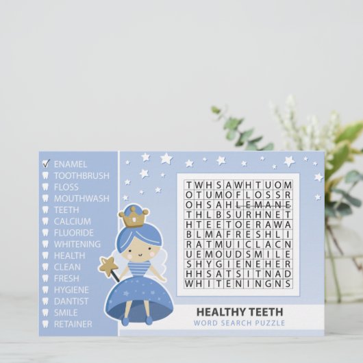 Word検索パズル。歯の妖精のパーティーゲーム (スタンド正面)