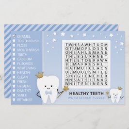 Word検索パズル。First Toothパーティーゲーム