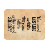 Word聞には次の文字が含まれる静か マグネット (横)