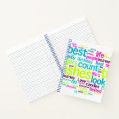 Word雲パターン緩和曲線ノートブック ノートブック (内部)