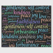 Word カラフル Cloudの精神の果実 ラッピングペーパー (フラット)