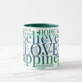 Word モダン Cloudテキスカラフルトデザイン マグカップ (中央)