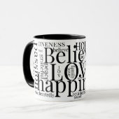 Word モダン Cloudテキスカラフルトデザイン マグカップ (正面左)