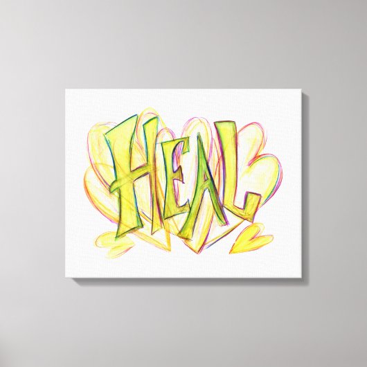 Word 感動的 Heal Art Canvas Print キャンバスプリント (正面)