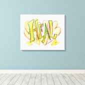 Word 感動的 Heal Art Canvas Print キャンバスプリント (インサイチュ (ウッドフロア))