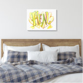 Word 感動的 Heal Art Canvas Print キャンバスプリント (インサイチュ (寝室))