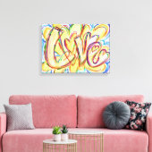 Word 感動的 Love Art Canvas Print キャンバスプリント (インサイチュ (リビング))