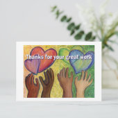 Word Art Noteカードに感謝 サンキューカード (スタンド正面)