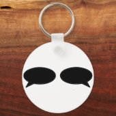 Word Bubble 離れ Right Black The MUSEUM Zazzle Gif キーホルダー (正面)