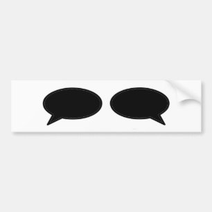 Word Bubble 離れ Right Black The MUSEUM Zazzle Gif バンパーステッカー