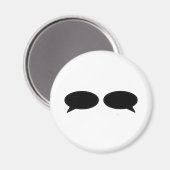 Word Bubble 離れ Right Black The MUSEUM Zazzle Gif マグネット (正面/裏面)