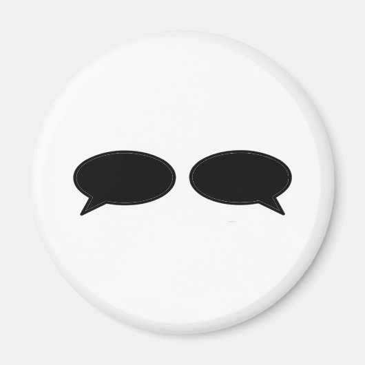 Word Bubble 離れ Right Black The MUSEUM Zazzle Gif マグネット (正面)