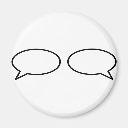 Word Bubble 離れ Right Trans The MUSEUM Zazzle Gif マグネット (正面)