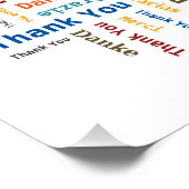 Word Cloudに感謝 – 5言語 – 数々の – 色 ポスター (コーナー)