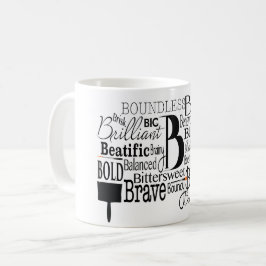 Word Cloud (アルファベットBで始まる) コーヒーマグカップ