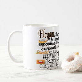 Word Cloud (アルファベットEで始まる) コーヒーマグカップ