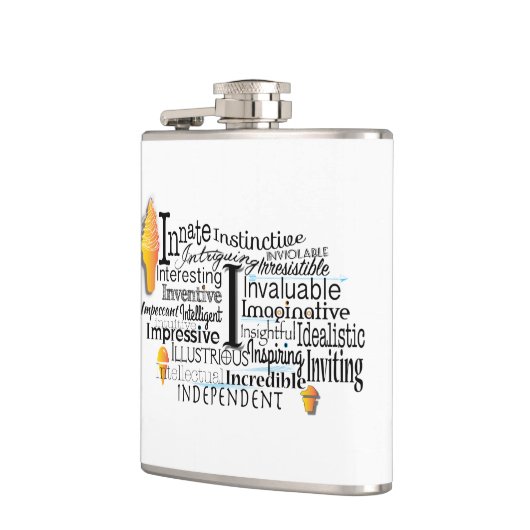 Word Cloud （頭文字Iから始まる） フラスク (左)