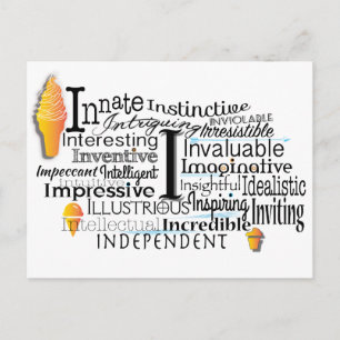 Word Cloud （頭文字Iから始まる） ポストカード