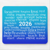 Word Cloud 2026オンブルーヒューズ マウスパッド (正面)