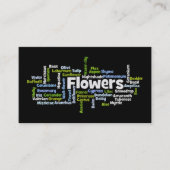 Word Cloud Flowers名刺 名刺 (正面)