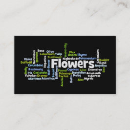 Word Cloud Flowers名刺 名刺