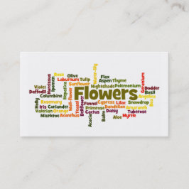 Word Cloud Flowers名刺 名刺