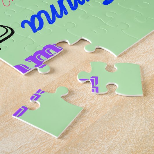 Word Cloud Personalized Family Name Custom ジグソーパズル (側面)