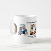 Word Daddy with pictures for Dad コーヒーマグカップ (正面左)