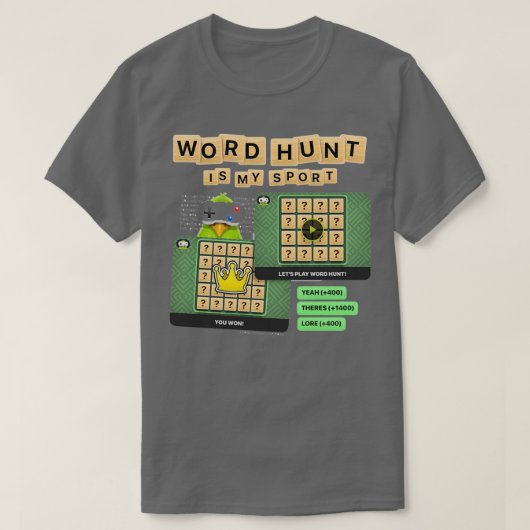 Word Hunt 1 Tシャツ (デザイン正面)