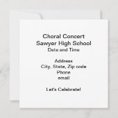 Word Music Concertを広める 招待状 (裏面)