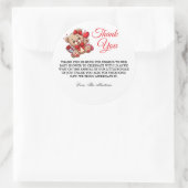 Word ofでフラットなサンキューカードにステッカーを貼感謝している ラウンドシール (バッグ)