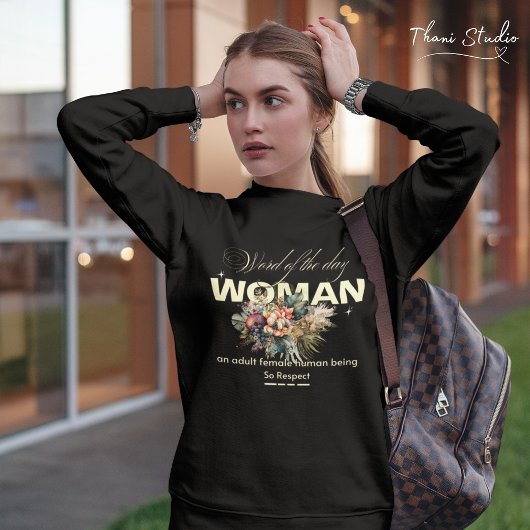Word of the Day Woman モダンヴィンテージ花 スウェットシャツ