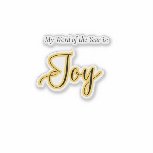 Word of the year - Joy シール (正面)