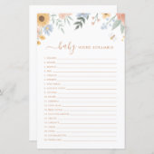 Word Scamble赤ちゃんシャワーゲーム甘い缶詰 (正面/裏面)