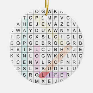 Word Search セラミックオーナメント