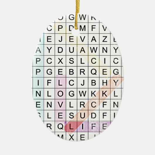 Word Search セラミックオーナメント (正面)